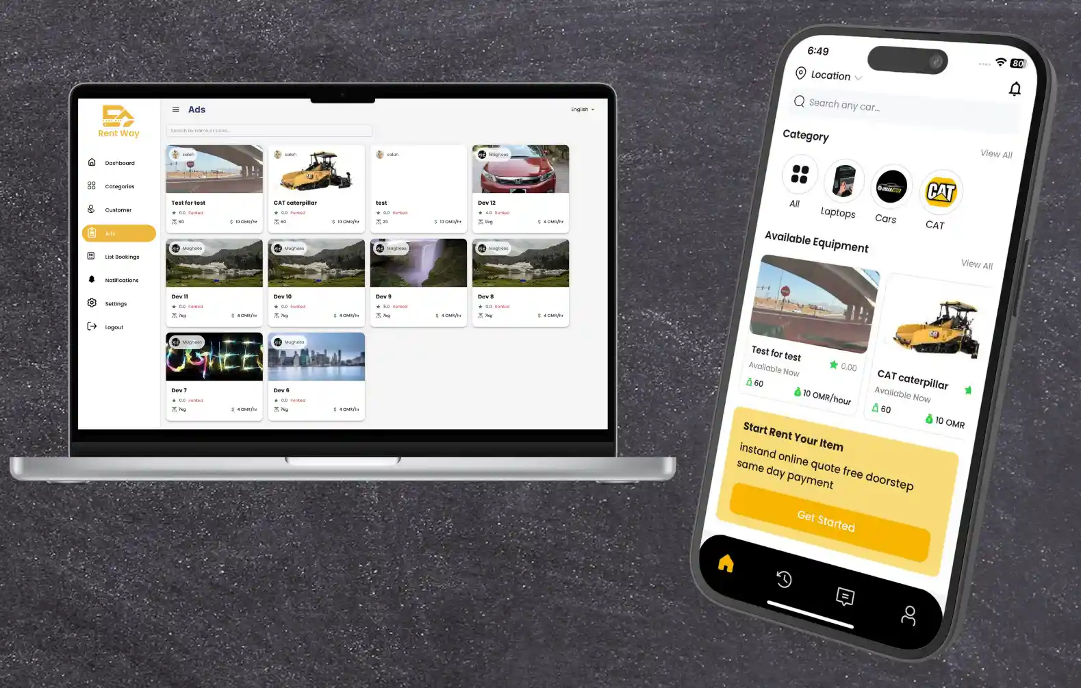 Rental Way – Peer-to-Peer Item Rental Marketplace — mobile or web app project by Mughees Butt