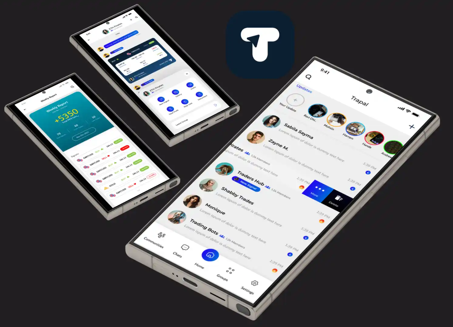 Trapal – Social Network & Signals Platform for Traders — mobile or web app project by Mughees Butt